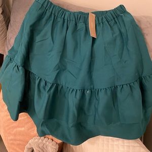 Forest Green NWT J Crew Tiered Skirt